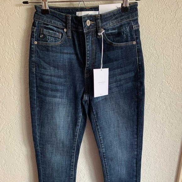 KanCan Denim - KanCan distressed leg bottom jean